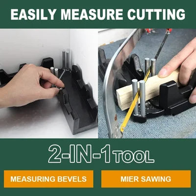 (🔥Last Day Promotion 75% OFF) - 2-in-1 Mitre Measuring Cutting Tool