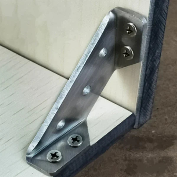 Triangular support made of stainless steel