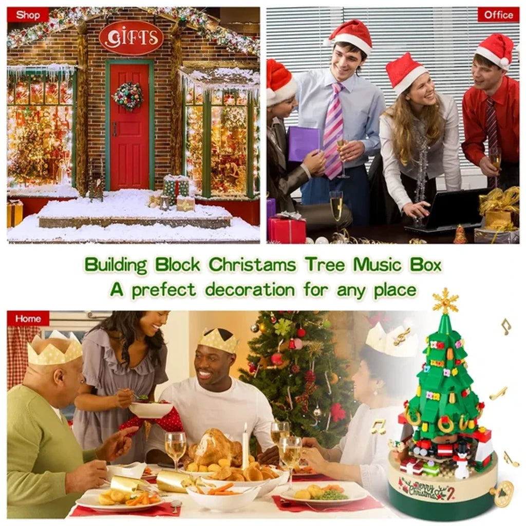 (🔥2023 BEST GIFT TO FAMILY🔥)DIY Christmas Tree Brick Music Box