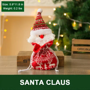 (🎉Last day Sale for Christmas ) Christmas Knitted Doll Gift Bags