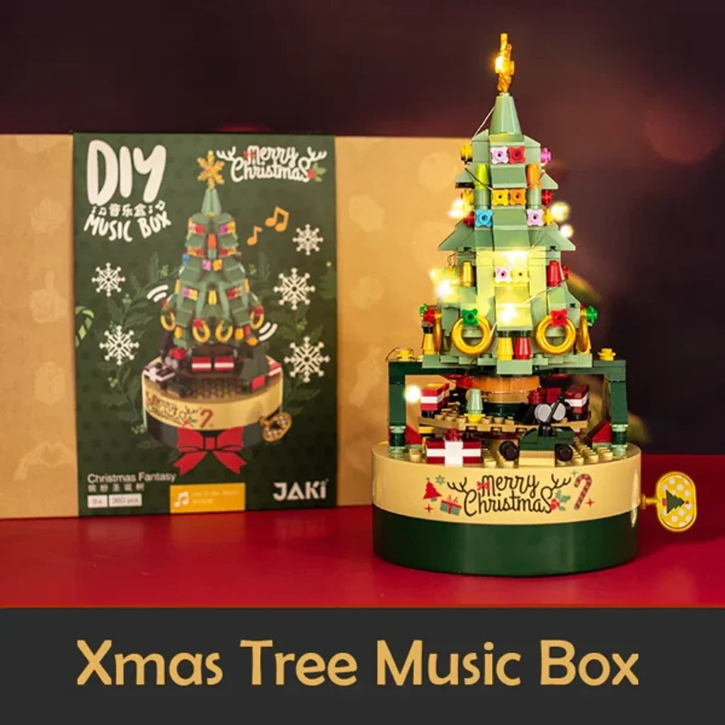 (🔥2023 BEST GIFT TO FAMILY🔥)DIY Christmas Tree Brick Music Box