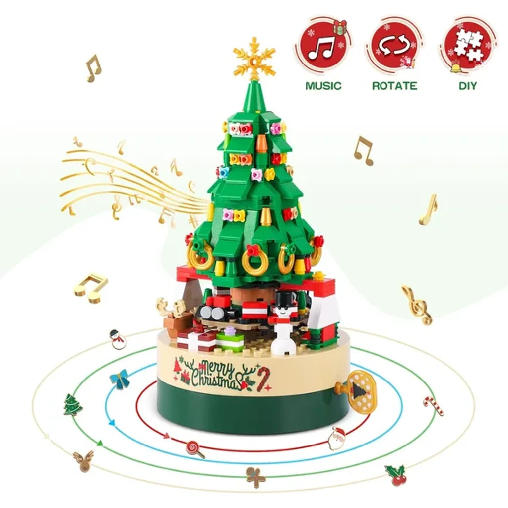 (🔥2023 BEST GIFT TO FAMILY🔥)DIY Christmas Tree Brick Music Box