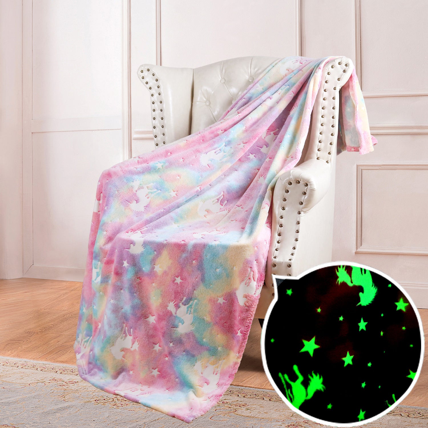 🔥Double sided flannel luminous blanket