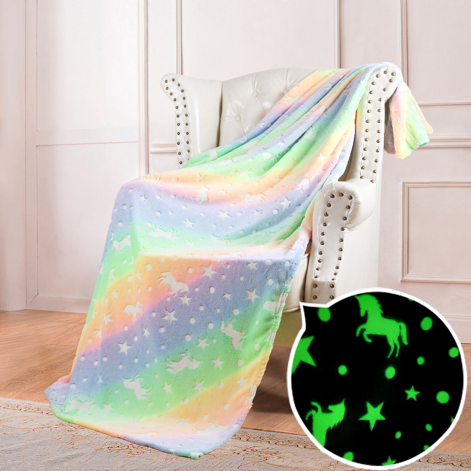 🔥Double sided flannel luminous blanket