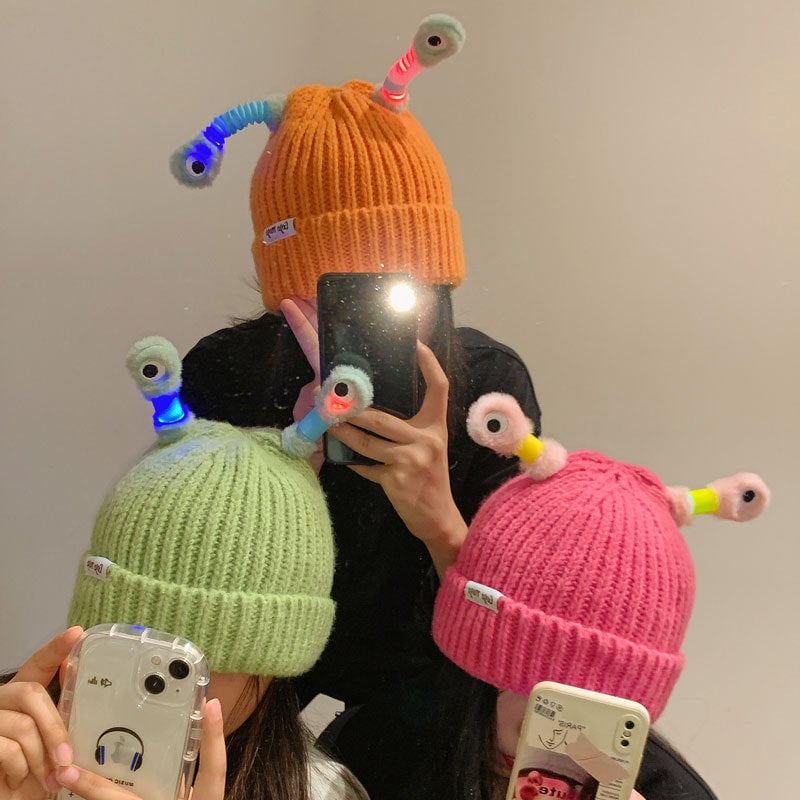 🔥HOT SALE - 49% OFF🔥Winter Parent-Child Cute Glowing Little Monster Knit Hat