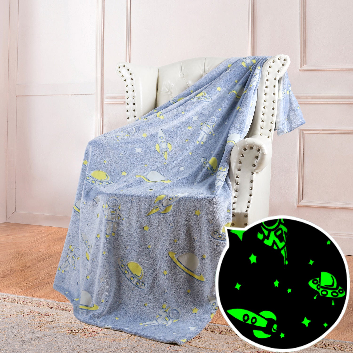 🔥Double sided flannel luminous blanket